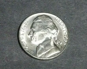 1966-P JEFFERSON NICKEL (5c) "BU UNCIRCULATED" STOCK PHOTO BUY IT NOW NICE - Picture 1 of 2