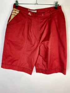 burberry nova check shorts women red size L - Picture 1 of 4