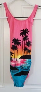 Art Class Girls One Piece Tropical Swim Suit - LARGE (10/12) - Picture 1 of 4
