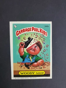 Vintage Topps Garbage Pail Kids GPK Woody Shop 348b - Picture 1 of 2