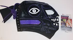 EVIL UNO AEW WRESTLING STAR SIGNED HANDSIGNIERT DARK ORDER MASK INSC JSA COA RARE - Bild 1 von 2