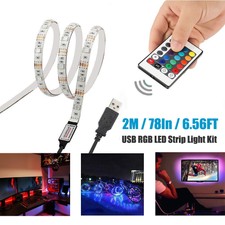 LED Strip Lights USB 25m RGB Color 5050 Light TV Backlight Remote Control UK