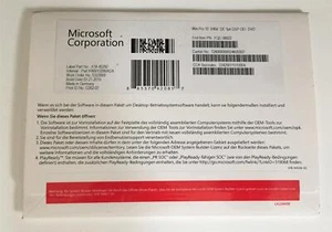 Microsoft Windows 10 64bit DVD Key DE German  1pk DSP OEI DVD Deutsche NEW - Picture 1 of 2