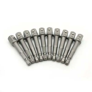 TMAX 10pc 1/4-3/8-1/2" Power Socket Extension Adapter Bit Set for Impact Driver - Picture 1 of 8