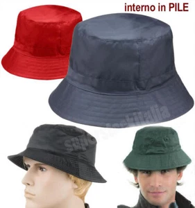 Fischerhut Wasserdicht Regenschutz Nylon Fleece Mütze - Bild 1 von 8