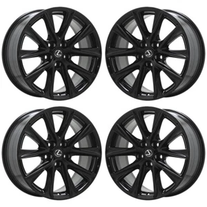 19" Lexus GS350 GS450 Black wheels rims Factory OEM set 74296 74270 EXCHANGE - Picture 1 of 8