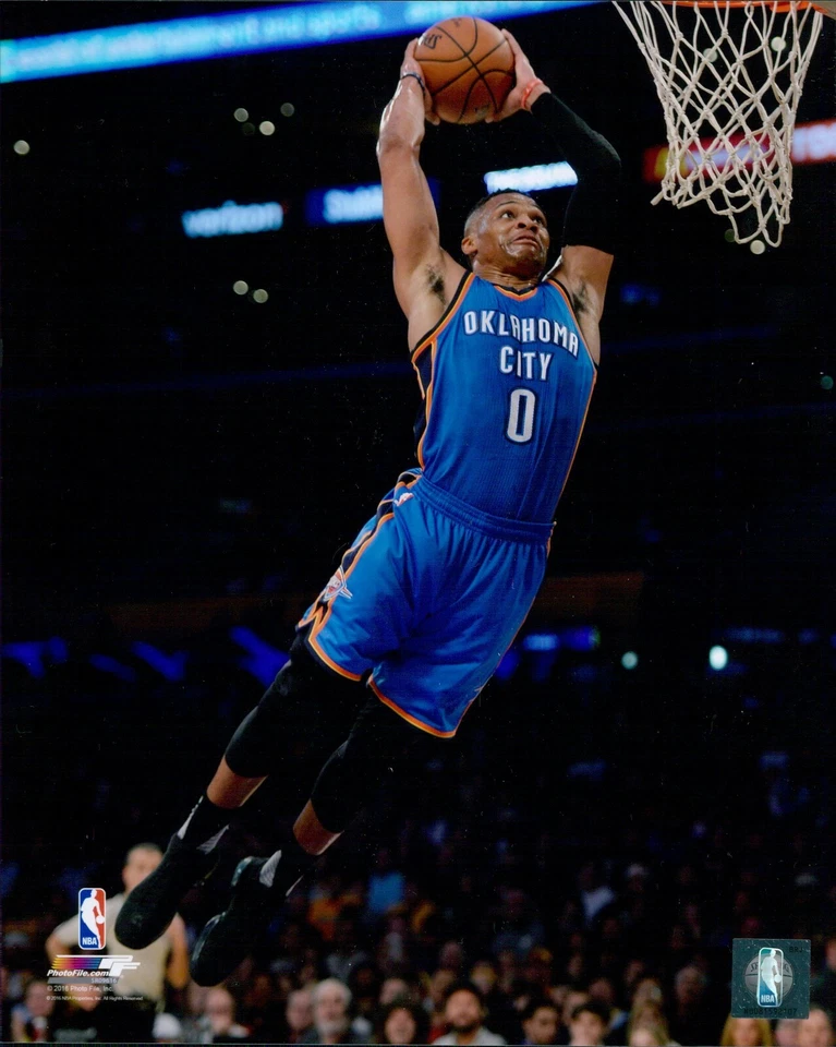 Russell Westbrook Oklahoma City Thunder Licensed NBA Unsigned Matte 8x10 Photo A - Image 1 of 1