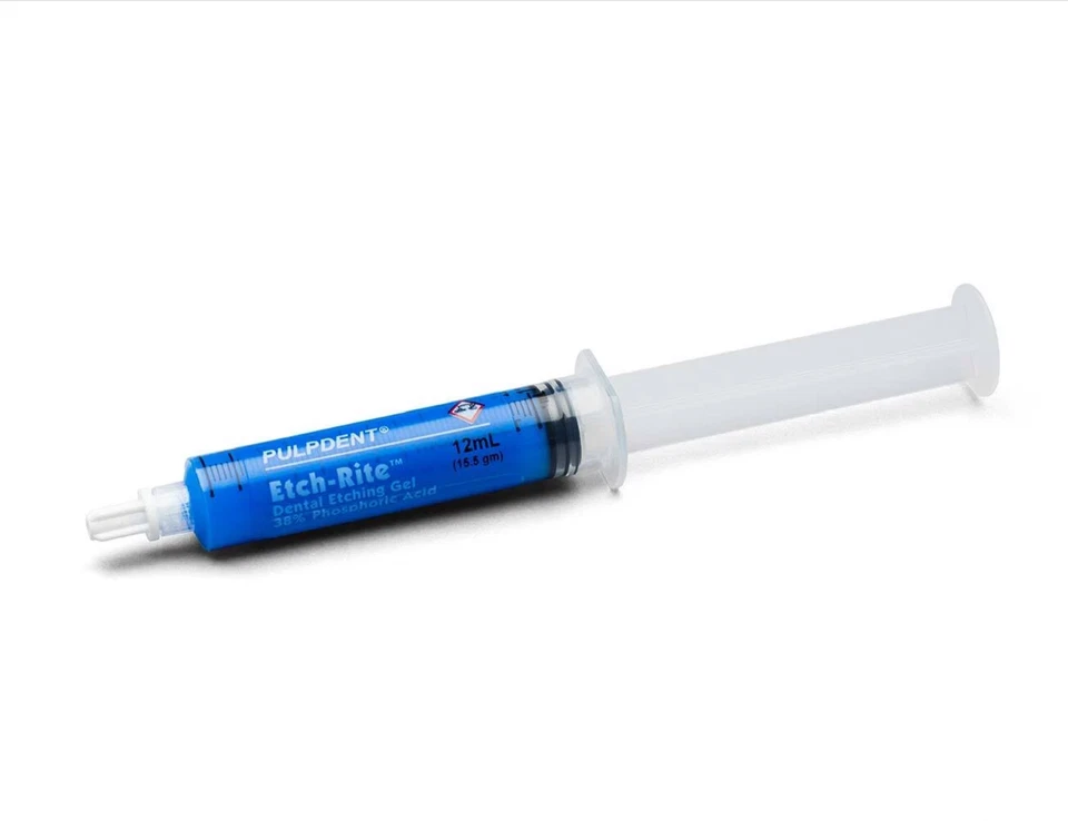 Pulpdent Etch-Rite Etching Gel 38% 12mL 16.6 gm syringe