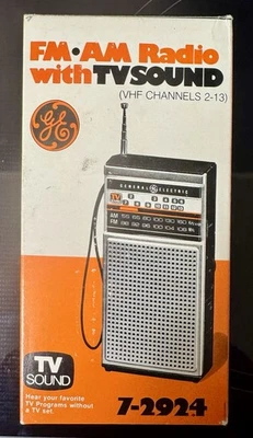 Radio FM-AM General Electric con Sonido TV, Modelo 7-2924 Nueva En Caja Foto 1 de 4
