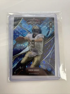 2023 Wild Card Metallix Drew Brees 7/10 New Orleans Saints Blue Refractor - Picture 1 of 2