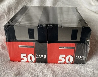 IBM 100 Diskettes Formatted PL Media 1.44mb 2-50 Pack (3.5 DS HD) Error Free New - Image 1 of 4