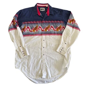 Camisa con botones Cumberland Outfitters XXL Western American Eagle para hombre - Imagen 1 de 7