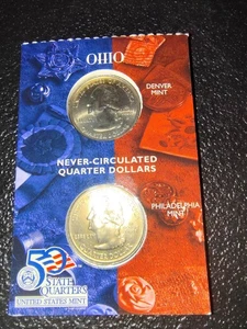 2002-P  & 2002-D OHIO STATE QUARTERS - UNCIRCULATED - Picture 1 of 6