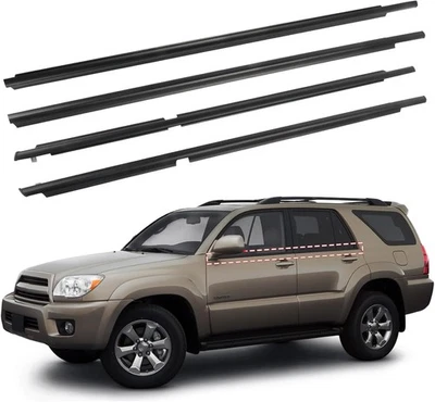 Window Molding Trim Seal for 2003-2009 Toyota 4Runner,Black Outer Door - Image 1 of 4