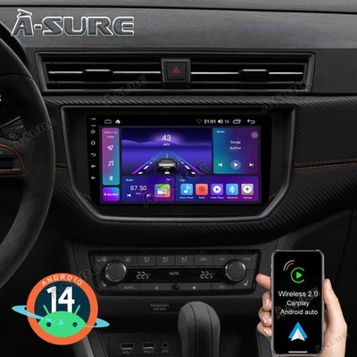 9" 2+32G Android 14 Autoradio CarPlay FM Navi Für Seat ibiza 5 V Arona 2017-2021 - Bild 1 von 4