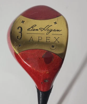 Ben Hogan Apex Oil Hardened Persimmon 3 Wood  Hogan Reg Flex Steel Shaft EUC - Image 1 of 4