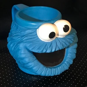 Vintage Krümelmonster Becher Tasse Jim Henson Muppets 1994 Applaus Figur Kunststoff - Bild 1 von 5