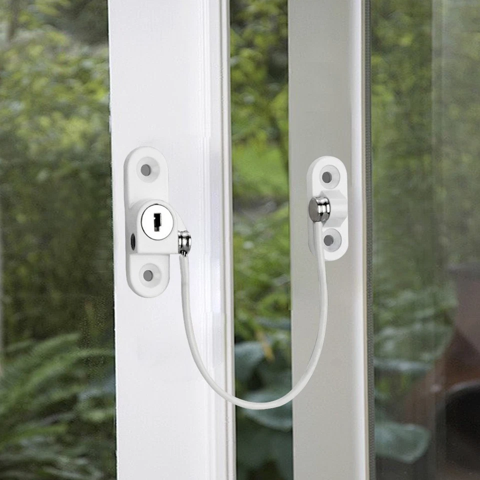Restrictor Child Safety Durable Key Lockable Window Security Cable Lock Door - Image 1 of 4