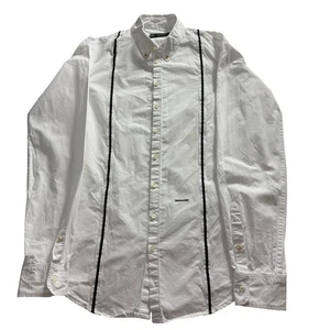 Men’s Dsquared2 White Shirt Size 50 Small Made In Italy Slim Fit - Picture 1 of 10