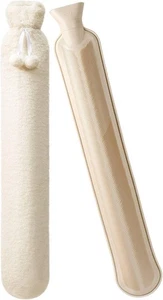 Wärmflasche Lang mit Bezug, Lange Wärmflasche 2L Groß Wärmeflasche Schlauch - Bild 1 von 8