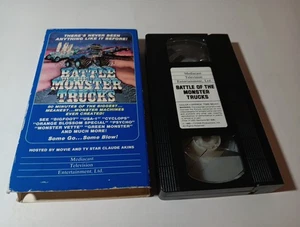 Battle Of The Monster Trucks VHS 60 Min Bigfoot Cyclops 80s Monster Jam - Picture 1 of 7