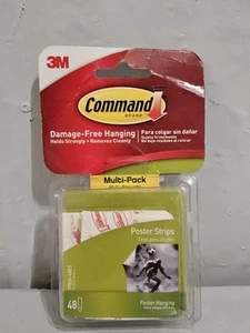 3M Command 48 pc Poster Strips New in Pkg - Picture 1 of 2