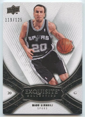 2008-09 Exquisite Collection Set Break - #25 Manu Ginóbili San Antonio Spurs 125 Foto 1 de 2