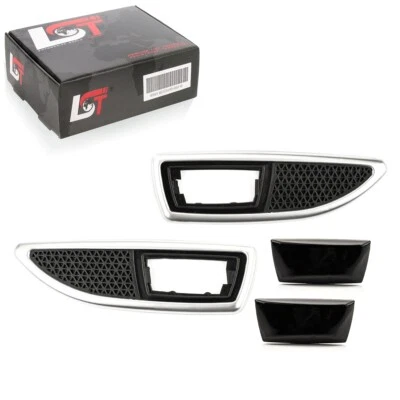 Frecce Laterali Nere Set Mascherine Effetto Cromato per Opel OPC Corsa D Vauxhall - Immagine 1 di 4