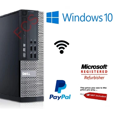 Dell Optiplex ULTRA Fast cheap Desktop Core i7 16GB 2TB 120GB SSD Windows 10 PC - Image 1 of 4