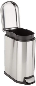 Amazon Basics D-förmiger kleiner Mülleimer mit Deckel Fußpedal 10 l / 2,6 Gallonen - Bild 1 von 3
