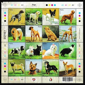 MALTA - 2018 DOGS / PET ANIMALS - MINIATURE SHEET MINT NH - Picture 1 of 4