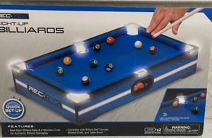 Rec-Tek Light Up Billardsd Blue Mini Pool Table - Picture 1 of 1