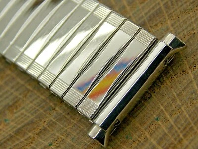 Correa de reloj vintage JB Champion NOS de expansión de acero inoxidable 17,5 mm-21 mm para hombre sin usar Foto 1 de 3