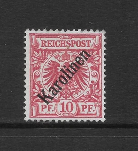 ISOLE CAROLINE SCOTT 3a MNH VF - 1899 10pf EMISSIONE CARMINE CON SOVRASTAMPA - Foto 1 di 2