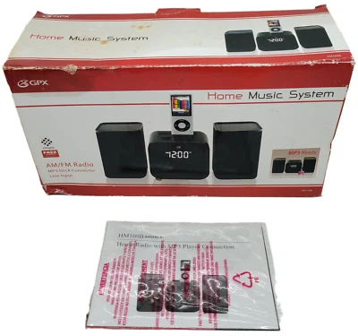 GPX Home Music System MP3 Ready HM109B AM/FM Radio (For Parts) - Image 1 of 4