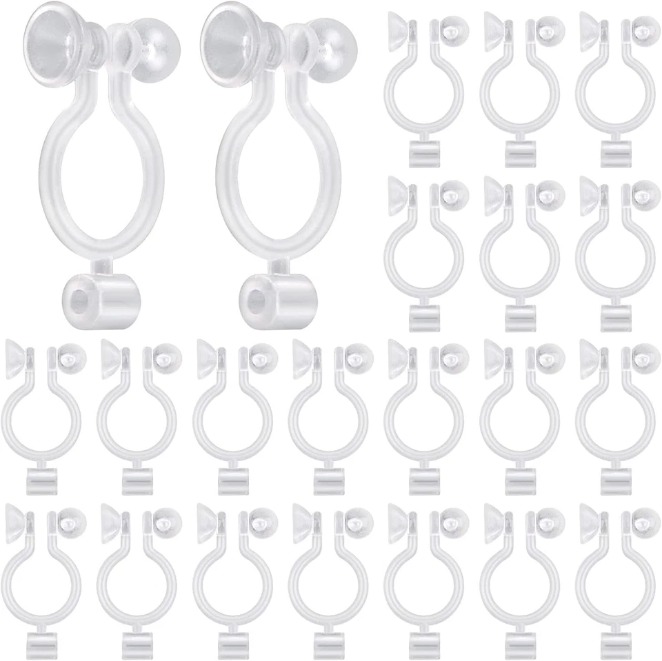 50 piezas de componentes convertidores de pendientes invisibles de resina de plástico transparente Foto 1 de 4