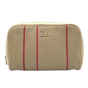 DELVAUX Accessory Pouch Case Leather in Beige x Red Gold Hardware USED Good Cond - Bild 1 von 8