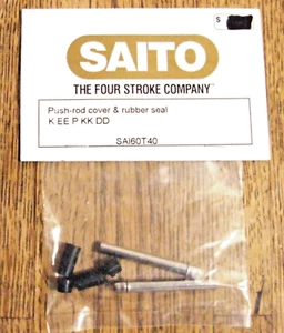 SAITO RC ENGINE PUSH-ROD COVER & RUBBER SEAL, SAI60T40, K EE P KK DD - Picture 1 of 1