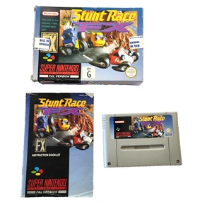 Stunt Race FX Super Nintendo Game + Box And Manual Tested & Working Good Cond - Picture 1 of 10