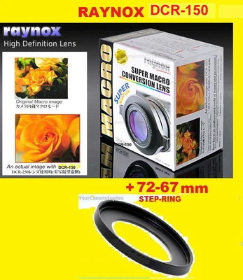 Raynox DCR-150 MACRO LENS +RING 72mm-67mm to SONY RX10 III,LEICA 14-50,AF 28-200 - Image 1 of 4