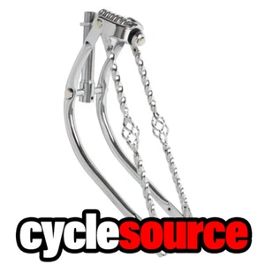 20" Lowrider Classic Bike Bicycle Bent W/Square Twisted Cage Bars Chrome - Picture 1 of 2