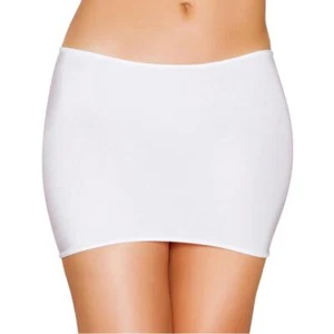 White Mini Skirt Stretch Short Length Club Wear Dance Rave Costume SK105 - Picture 1 of 3