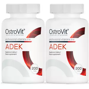 Vitamins A D E K - 2 x 200 Tablets - D3 2000 IE + K2 MK7 + Vitamin A, E - ADEK - Picture 1 of 3