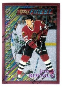 1995-96 Topps Finest Refractor Chicago Blackhawks Hockey 175 Jeremy Roenick MINT