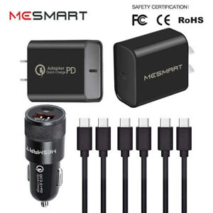 18W For Samsung Galaxy S24 Ultra S24+ S23 Fast Wall Car Charger Type-C Cable Lot