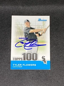Carta auto firmata Tyler Flowers Chicago White Sox 2010 Bowman Topps 100 #TP15 COA - Foto 1 di 3