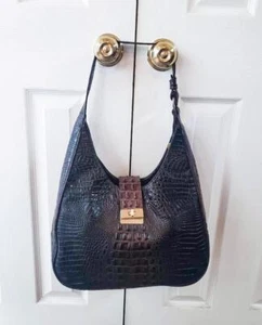 BRAHMIN MAGGIE COCOA MELBOURNE LEATHER SHOULDER BAG - Picture 1 of 1