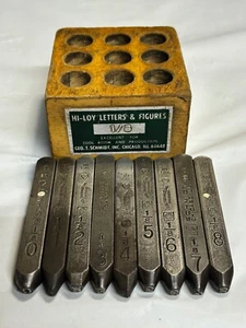 1/8" Stahl, Zahlen Stempelset, "Hi Loy", Schmidt-USA - Y101 - Bild 1 von 4