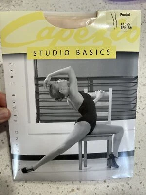 Mallas para mujer Capezio #1825 Studio Basics. Pie. Ballet Rosa, Talla S/M. Nuevo en caja Foto 1 de 2