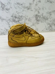 Nike Shoes Toddler 10C Air Force 1 High Tops Wheat Sneakers Kids AH0757-203 - Picture 1 of 5